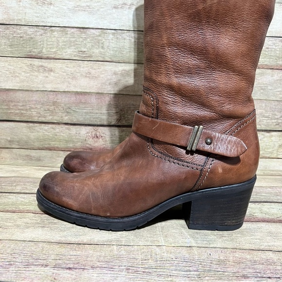 Clark’s Brown Leather Knee High Riding Boots - Picture 2 of 11